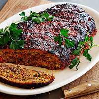Roasted Vegetable Meatloaf with Balsamic Glaze Recipe