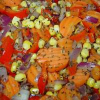 Sauteed Corn, Carrots, Onion, and Red Bell Pepper Recipe