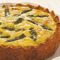 Savory Cheesecake With Ricotta, Feta and Asparagus Recipe