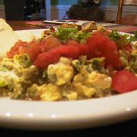 Scrambled Eggs With Poblano Chiles and Cheese Recipe
