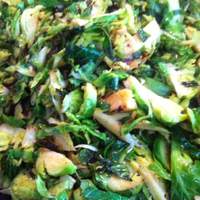 Shredded Brussels Sprouts & Scallions (Gourmet) recipe