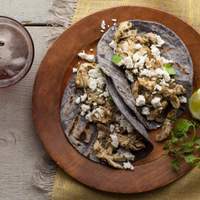 Shredded Chicken and Tomatillo Tacos with Queso Fresco Recipe