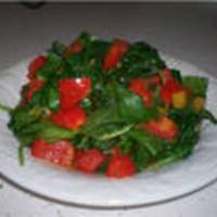 Spinach Sauté With Red Bell Pepper & Preserved Lemons Recipe