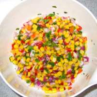 Sweetcorn and Red Pepper Salsa/Garnish Recipe