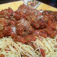 That's a Spicy Meatball Parmesan over Spaghetti Recipe