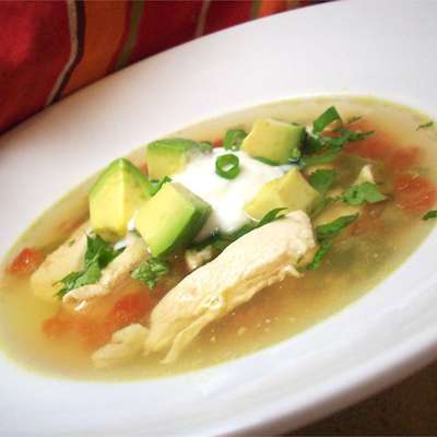 Avocado Soup with Chicken and Lime - RecipeNode.com