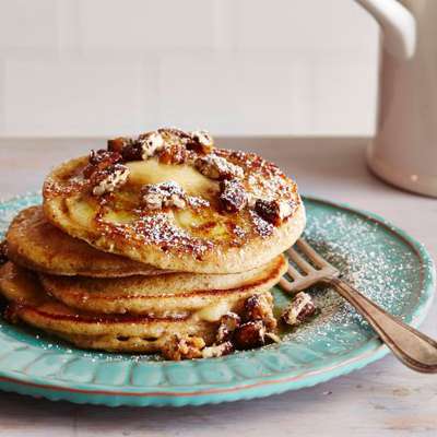 Banana and Pecan Pancakes with Maple Butter - RecipeNode.com