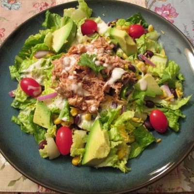 BBQ Chicken Salad With Creamy BBQ Cilantro Lime Dressing - RecipeNode.com