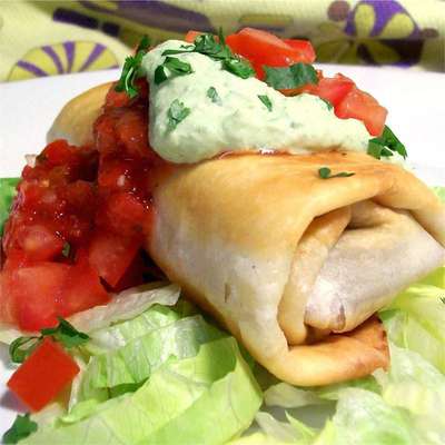 Beef and Bean Chimichangas - RecipeNode.com