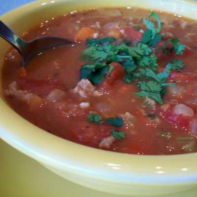 Beefy Refried Bean Soup - RecipeNode.com