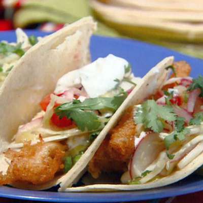 Beer and Chipotle-Battered Fish Tacos - RecipeNode.com