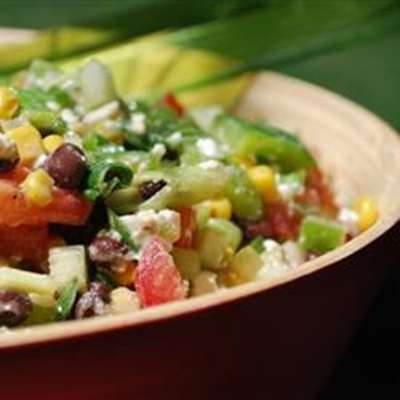 Black Bean, Corn, and Tomato Salad with Feta Cheese - RecipeNode.com