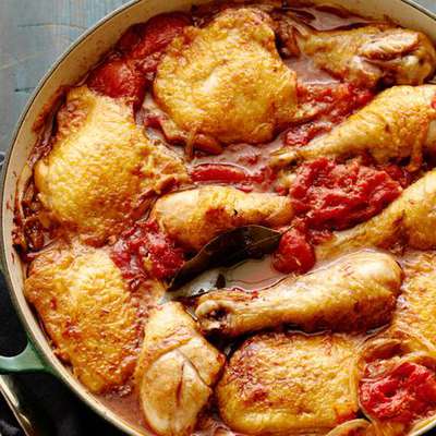 Braised Chicken Thighs and Legs with Tomato - RecipeNode.com