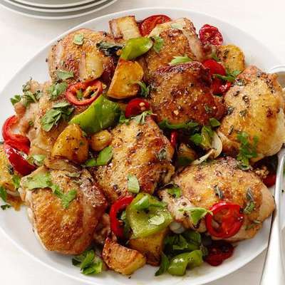 Broiled Chicken With Peppers - RecipeNode.com