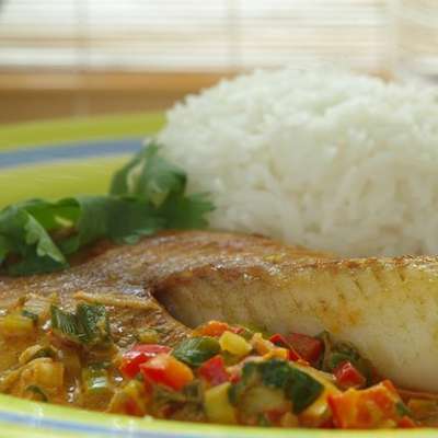 Broiled Tilapia With Thai Coconut- Curry Sauce - RecipeNode.com