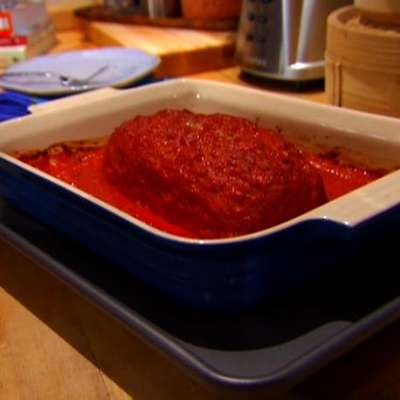 Bubby's Turkey Meatloaf with Red Pepper Sauce - RecipeNode.com
