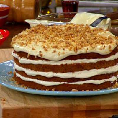 Buttermilk Spice Cake with Roasted Walnut Cream Cheese Frosting - RecipeNode.com