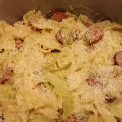 Cabbage and Smoked Sausage Pasta - RecipeNode.com