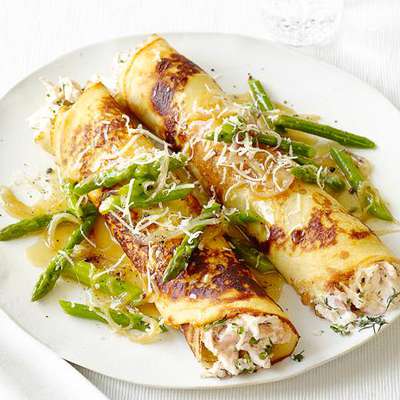 Chicken and Asparagus Crepes - RecipeNode.com