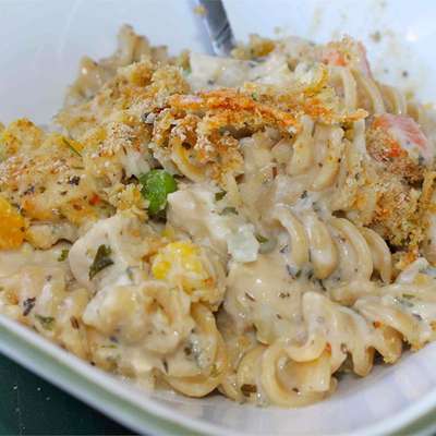 Chicken and Pasta Casserole with Mixed Vegetables - RecipeNode.com
