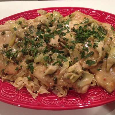 Chicken Breast Cutlets with Artichokes and Capers - RecipeNode.com