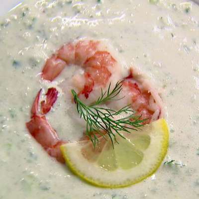 Chilled Cucumber Soup with Shrimp - RecipeNode.com