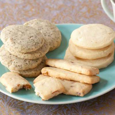 Classic Shortbread Cookies in 4 Ingredients with added 1 ingredient Variations - RecipeNode.com
