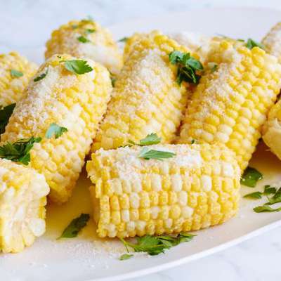 Corn on the Cob with Parmesan Cheese - RecipeNode.com