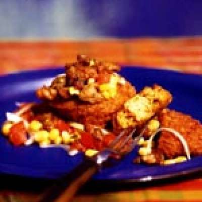 Couscous Fritters with Fresh Corn and Tomato Salsa - RecipeNode.com