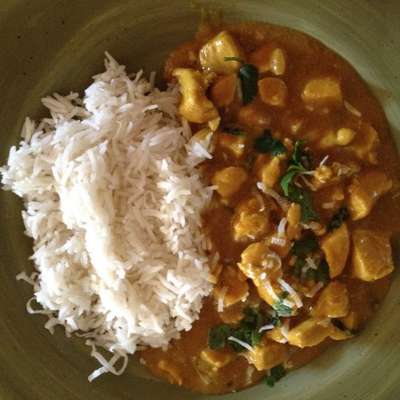 Curry Chicken with Coconut and Peanuts - RecipeNode.com