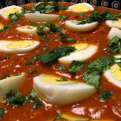 Curry Eggs over Rice (For Leftover Hard Boiled Eggs) - RecipeNode.com