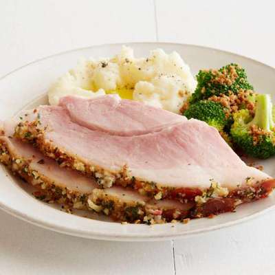 Double Mustard and Herb Crusted Ham - RecipeNode.com