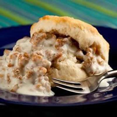 Easy Sausage Gravy and Biscuits - RecipeNode.com