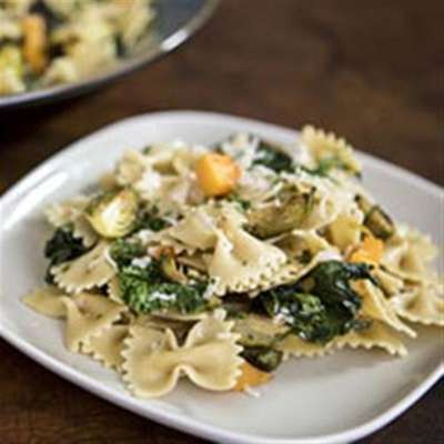 Farfalle with Roasted Winter Vegetables & Parmigiano-Reggiano Cheese - RecipeNode.com