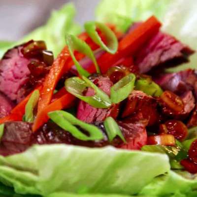 Flank Steak Lettuce Wraps - RecipeNode.com