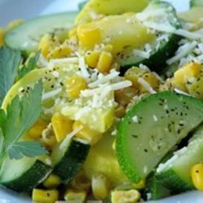 Garlicky Summer Squash and Fresh Corn - RecipeNode.com