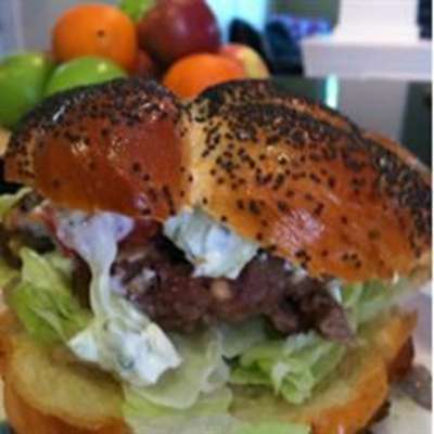 Greek Lamb-Feta Burgers With Cucumber Sauce - RecipeNode.com