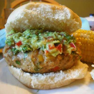 Green Chili Chicken Burgers - RecipeNode.com