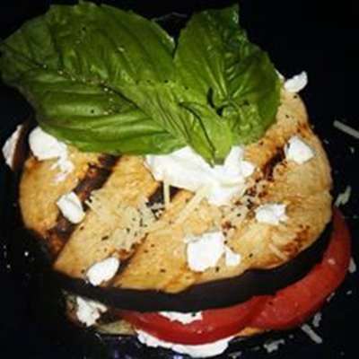 Grilled Eggplant, Tomato and Goat Cheese - RecipeNode.com