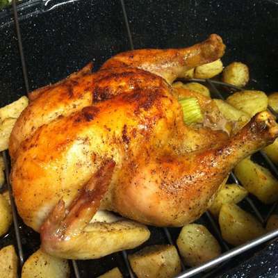Juicy Roasted Chicken - RecipeNode.com