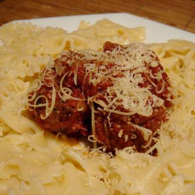 Kittencal's Italian Tomato Pasta Sauce and Parmesan Meatballs - RecipeNode.com