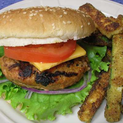 Kittencal's Moist Turkey Burgers for the Grill (Low Fat) - RecipeNode.com