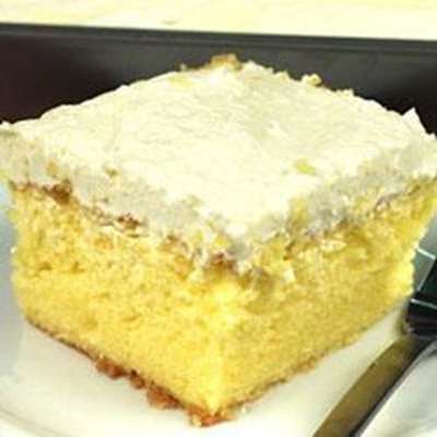 Lemon Cooler Cream Cake - RecipeNode.com