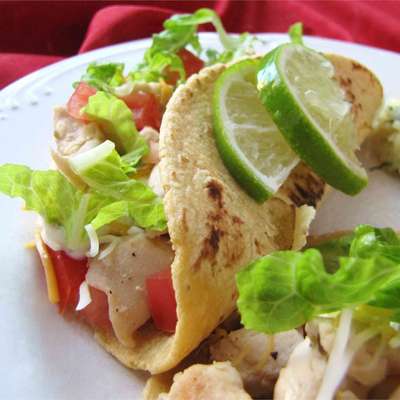 Lime Chicken Soft Tacos - RecipeNode.com
