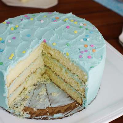 Magnolia Bakery's Vanilla Birthday Cake and Frosting - RecipeNode.com