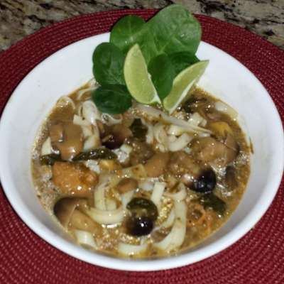 My Thai Chicken Coconut Pasta Dish - RecipeNode.com