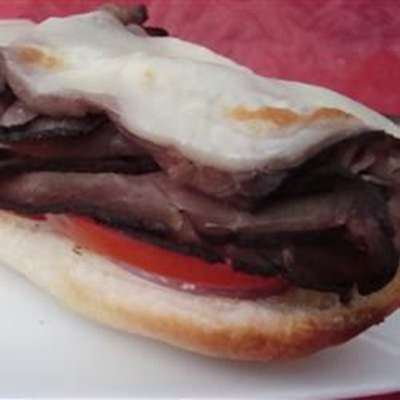 Open-Faced Broiled Roast Beef Sandwich - RecipeNode.com