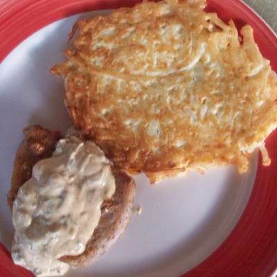 Pan-Fried Pork With Celeriac-Potato Cakes - RecipeNode.com