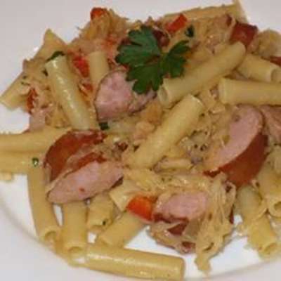 Pasta with Kielbasa and Sauerkraut - RecipeNode.com