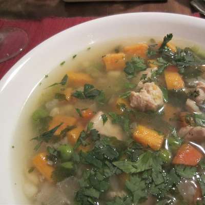 Peruvian Chicken Soup (Aguadito de Pollo) - RecipeNode.com